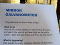 Mirro Galvanometer