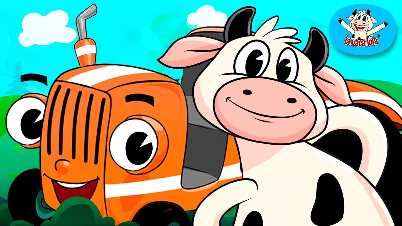 La Vaca Lola y el tractor de la granja
