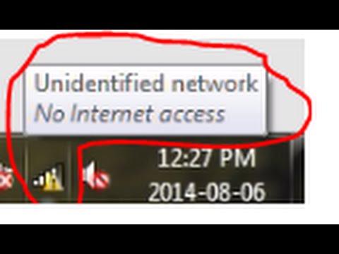 how to troubleshoot unidentified network in windows 7