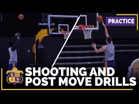 Video: Lakers Practice Footage: Ivica Zubac Post Moves, Julius Randle Shooting