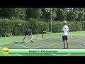advantage tennis lesson 1 the scarecrow. in this first lesson of our new series, we take a look at the players footwork and getting into the ready position. you can see more lessons & content on our channel; www.youtube.com or visit the website; www.adtennis.co.uk