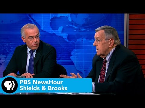 Netanyahu - Syndicated columnist Mark Shields and New York Times columnist David Brooks join Judy Woodruff to discuss the week's news, including President Obama's State of the Union agenda, a controversial.