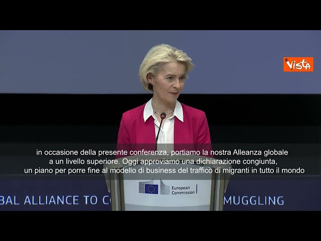 Von der Leyen all'Alleanza Globale contro traffico migranti: Aprire rotte legali