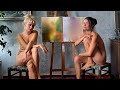 strangers paint each other nude