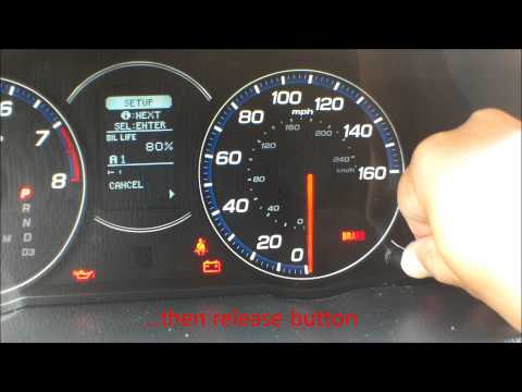 DIY How to reset oil light life to 100% 2006 Acura TSX