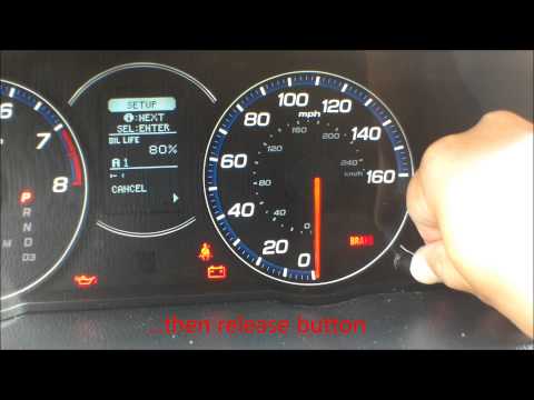 how to reset oil life on acura rl