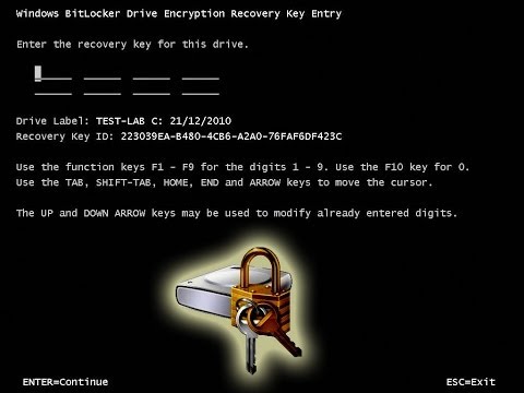 how to locate bitlocker recovery key