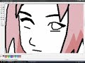 How to draw Sakura in MS Paint ( Using TRACING METHOD )