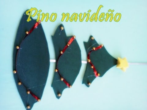 Manualidades de navidad :)...Colgante de pino en foami (goma eva)