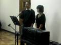 Azela and Luis.singing Satisfied