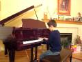 Joshua performing La Donna E mobile at Hannukkah