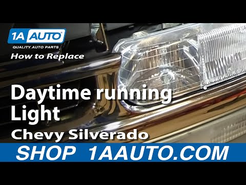 How To Replace Burned Out Daytime running Light Chevy Silverado GMC Sierra