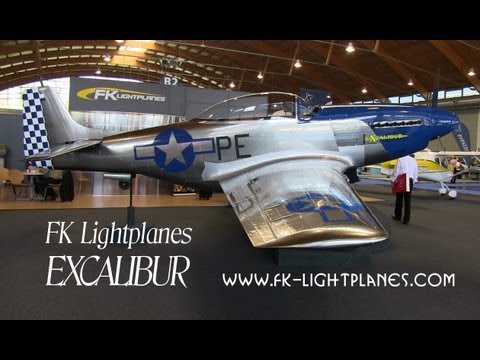 FK Lightplanes Excalibur, FK Excalibur Mustang replica of P51 Mustang, done in composite!