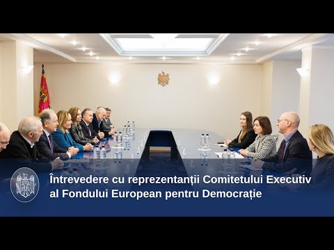 Președinta Maia Sandu și reprezentanții Comitetului Executiv al Fondului European pentru Democrație au discutat despre sprijinul pentru societatea civilă și media independentă