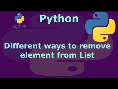 how to remove from a list in python