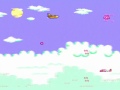here we have another lame unlicensed nes game presented by american video entertainment, or ave (and developed by sachen). it's one of the most bland and unimaginative shooters you can find for the nes. you choose either one or two players and then you fly for relatively long periods of time through really repetitive scenery taking down waves of uninteresting enemies using four simple weapons.