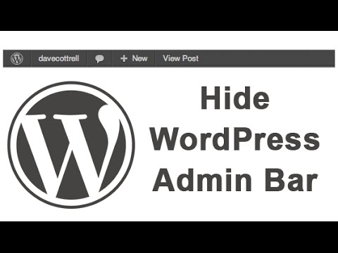 how to hide admin bar in wordpress