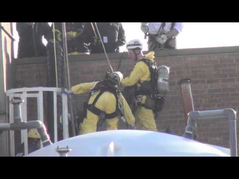 Industrial Accident: Confined Space and HazMat Work by Firefighters at a Methylene Chloride Tank