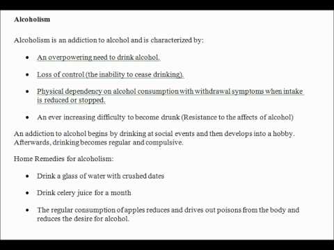 Home Remedies – Alcoholism