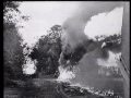 the british churchill crocodile flamethrower tank doing some major damage.