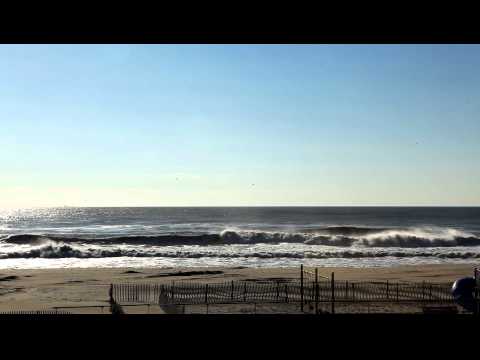 0 Raging Ocean Waves HD Video Belmar Beach NJ Jersey Shore