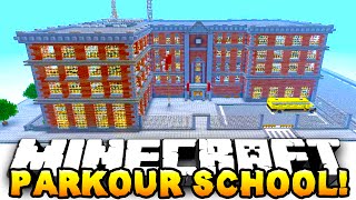 Minecraft PARKOUR SCHOOL CHALLENGE #1 - w/ Preston, Woofless&Choco