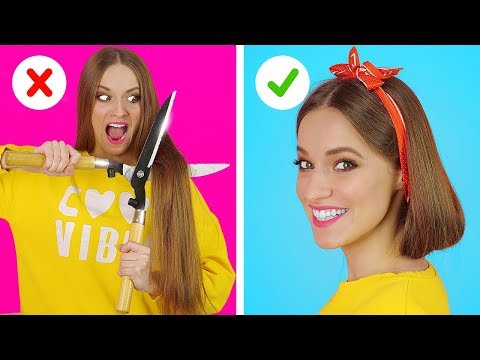 BRILLIANT HAIR HACKS AND TIPS  Funny Hair Situations And Problems by 123 GO!