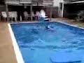 Riding bike into pool Riding bike into pool