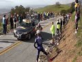 Sprinters Struggling up Sierra Rd, pulling on team cars