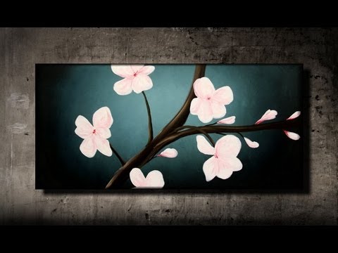 How to paint cherry blossoms STEP by STEP