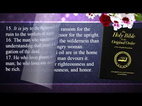churchathome - Fred Coulter narrates the book of Proverbs from the Faithful Version translation. http://www.restoringtheoriginalbible.com/ http://www.churchathome.org/prove...