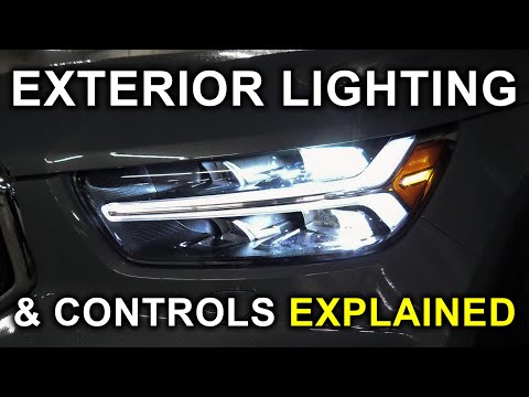 volvo xc40 2019 2025 exterior lighting and controls explained
