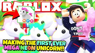 Making The First Ever Mega Neon Unicorn In Adopt Me New Adopt Me Mega Neons Update Roblox Minecraftvideos Tv