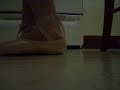 please comment! breaking in my point shoes. my first pair i got three years ago (it was way past due date for new ones) was the bloch asperation size 8 wide. these new ones, bloch sonata size 5, its so nice having a shoe that fits. sorry about the sock hanging out i lost my pads so i cut the ends of one pair of socks.