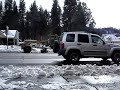 Road grader and front loader clearing Big Bear snow Road grader and front loader clearing Big Bear snow