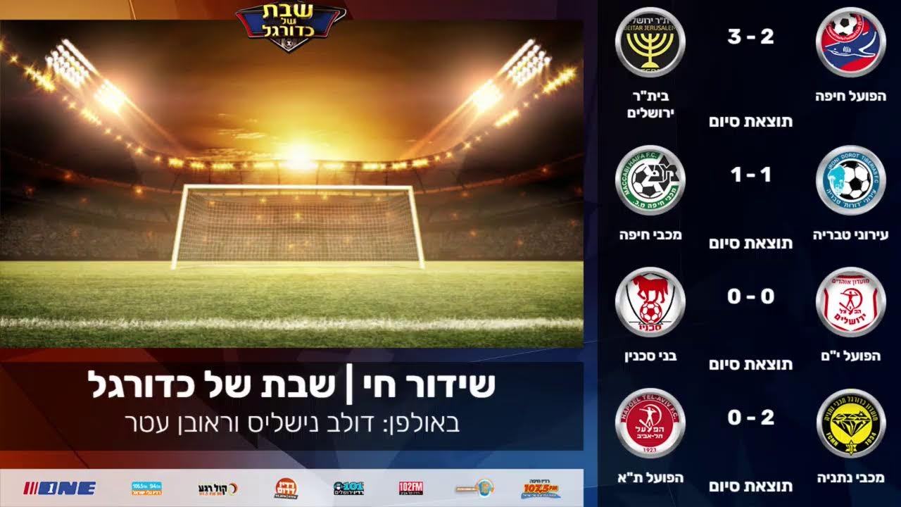 שידור חי | שבת של כדורגל 25.10.25
