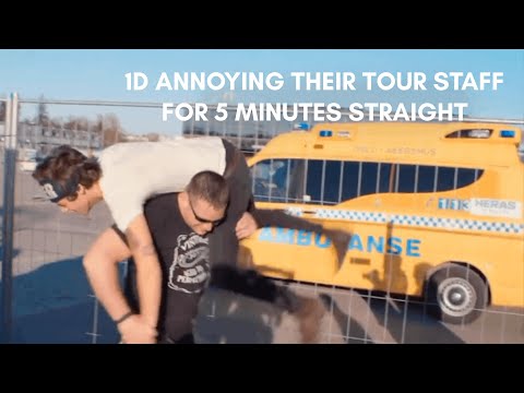 1D annoying their tour staff for 5 minutes straight