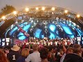 a selection of clips from the bbc proms in the park 2008 in hyde park, london. includes the following:

waiting outside the gates during rehearsals

excerpts from the group 'bellowhead'

male singers 'teatro' performing 'can you feel the love tonight?'

abba tribute group 'bjorn again' singing 'waterloo', 'super trouper', 'mamma mia' and 'dancing queen'

bbc concert orchestra (conductor martin yates) performing themes from star trek and james bond

sue perkins, winner of bbc 2's 'maestro', conducting the bbc concert orchestra in elagar's pomp and circumstance march no.4. also another number featuring soprano lesley garrett.

ex texas singer sharleen spiteri

last night of the proms favourites: elgar's 'land of hope and glory' and parry's 'jerusalem'

firework finale
