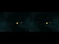 visit http://www.avantgravity.com/3d_solar_system_crosseye.html for a higher-res version of this animation. just cross your eyes until the left and right images converge to form a composite stereoscopic image in the middle. ...a quick 3-d flight to the end of the solar system and back!  the planets are spaced proportionally apart from one another and from their respective moons, but i made them substantially larger than they should be given the distances, just to make them easier to see.  the relative rotational and orbital velocities should be correct (yes, jupiter  and saturn spin about their axes insanely fast...).  i only included moons measuring more than 1,000 km in diameter.