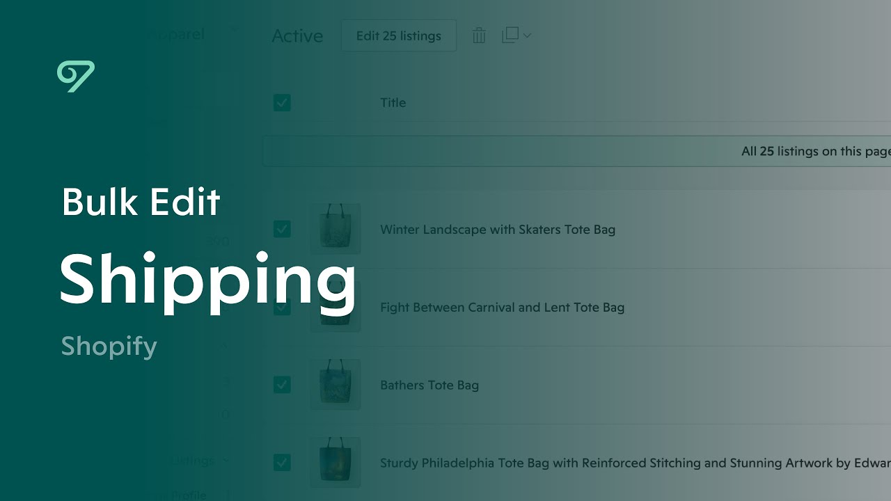 Bulk Edit Shipping Settings | Shopify