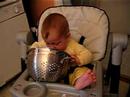 chewing on the colander