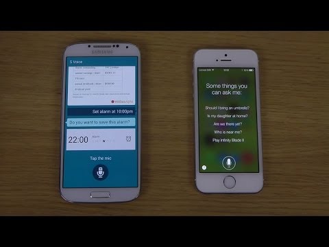 Samsung Galaxy S5 S Voice vs. iPhone 5S iOS 7.1 Siri - Comparison Review