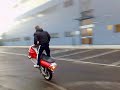 gilera runner 70 and a yamaha raptor 660r doing stunts