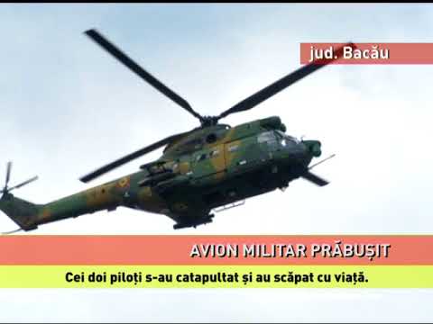 Un avion militar IAR 99 Şoim, prăbușit la Bacău