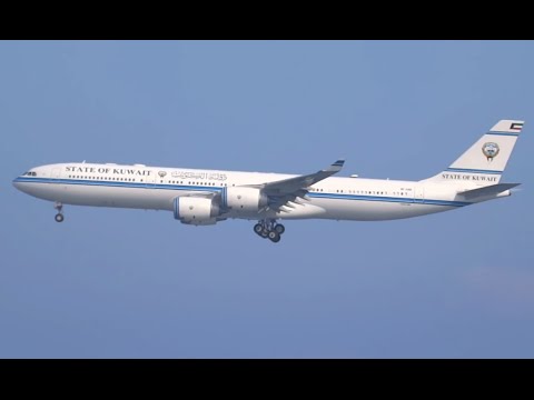 Airbus A340-500 State of kuwait Landing and take off