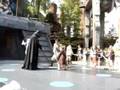 Austin battling Darth Vadar at WDW