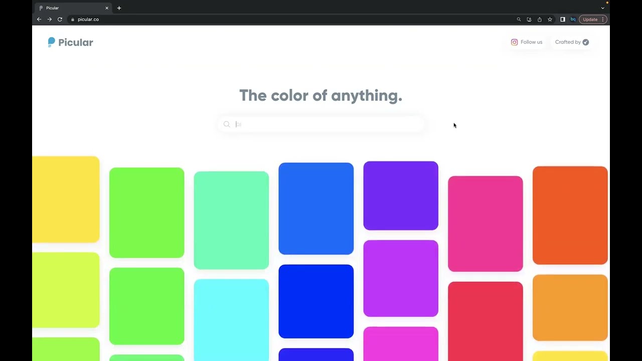 Picular Colour website