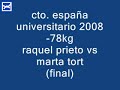 cto. españa universitario 2008 fem -78kg prieto vs tort