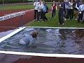 Scottish Young Athletes League Final 2007Team managers Yvonne and Enid getting pushed into the steeple chase water pit.