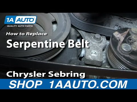 How To Install Replace Engine AC Alternator Serpentine Belt 2.7L Chrysler Sebring
